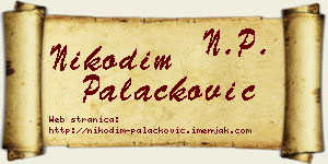 Nikodim Palačković vizit kartica